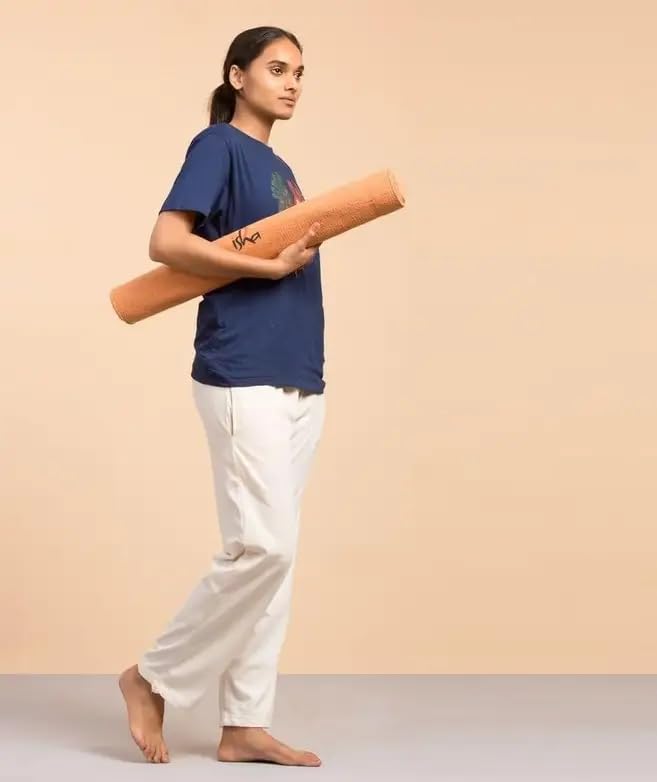 Image of Isha Life Cotton Rug Yoga Mat | Handloom Cotton Yoga Rug | Natural & Breathable Material | Suitable for Yoga, Meditation & Floor Exercises
