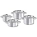 Produktbild Fissler Family Line / Edelstahl-Topfset, 4-teilig, Kochtopf-Set induktionsgeeignet, Töpfe mit Deckel, spülmaschinen-geeignet, Induktion, alle Herdarten (3 Kochtöpfe, 1 Bratentopf)