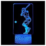 3D Illusion Night Light LED Desk Lamp Touch Control 7 Color Change for Home Decorations or Holiday...