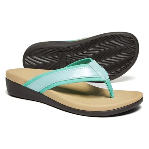 Image of Orkii Womens Plantar Fasciitis Feet Sandals, Best Orthotic Flip Flops With Arch Support, Comfortable Walking Sandals