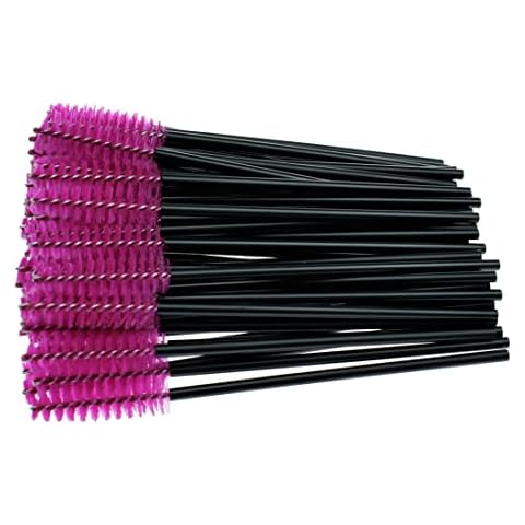 50 PCS Eyelash Spoolies Eyebrow Brushes Mascara Wands Disposable Makeup Brushes for Eyelash Extensions Cover