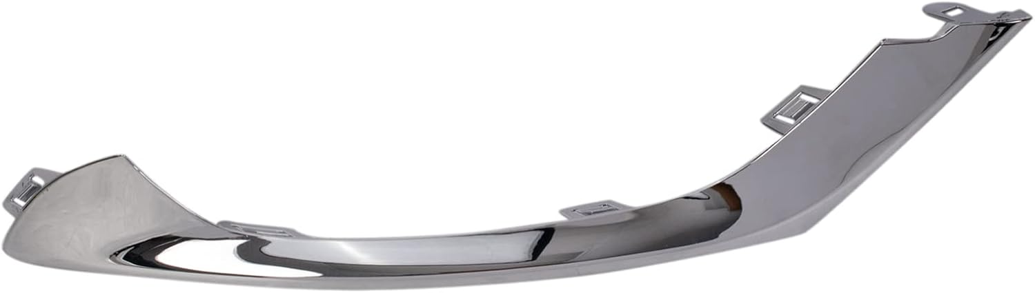 TRQ Front Right Bumper Trim Chrome Passenger Side Compatible with 2015-2017 Chrysler 200 CH1047108