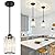 ZSMIHDOH 2 Pack Crystal Pendant Lights Kitchen Island, Modern Black Mini Pendant Light Fixture Chandelier Kitchen Ceiling Light Fixture Hanging Lighting, Dining Room Light Fixture