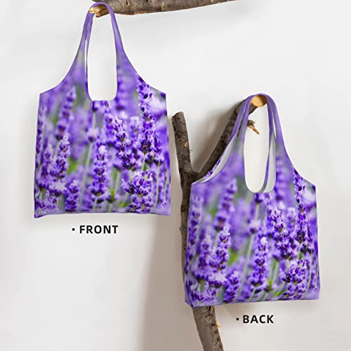 Sac en toile réutilisable violet lavande robuste pour vos déplacements et gym - 4