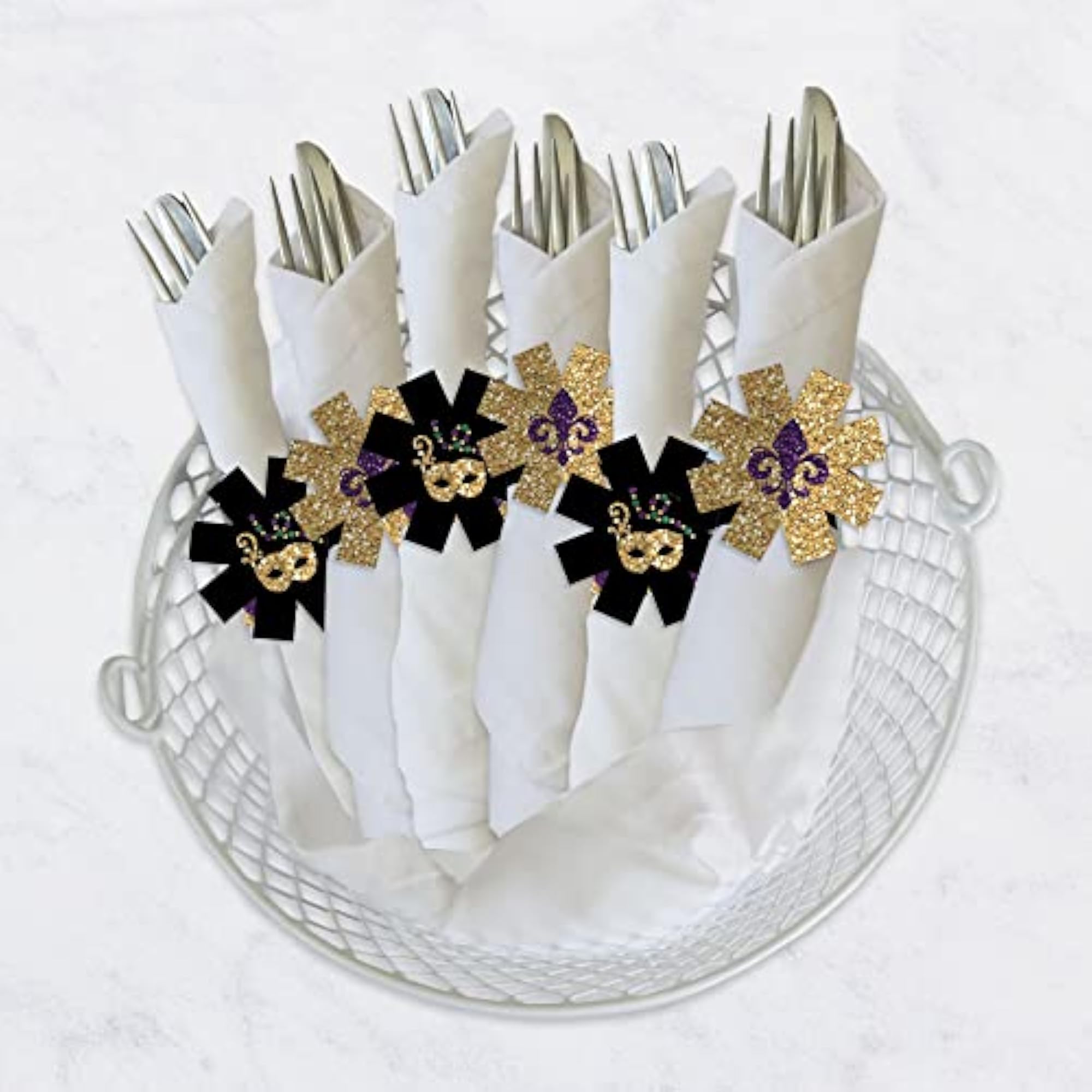 Mardi Gras Masquerade Party Paper Napkin Holder