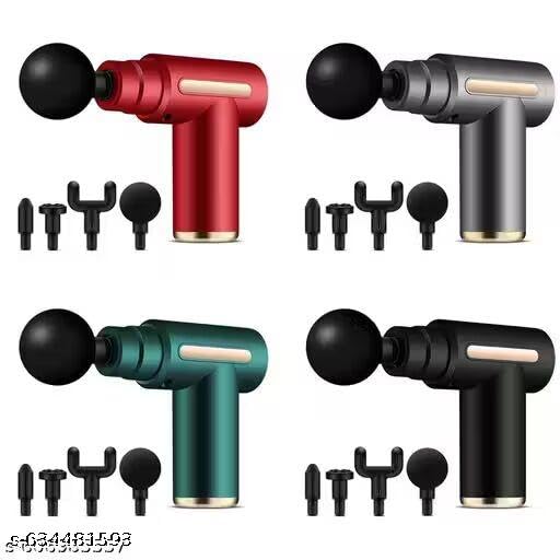 Image of Portable Massage Gun for Pain Relief, Unisex Deep Tissue Massage Gun, Muscle Relaxing Bodie Massage Machine for Home, Handheld 6 Speed with 4 Heads GUNMASSAGER10372047
