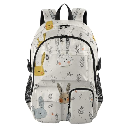 Mochila de oficina y universidad de conejitos para llevar portátiles y libros grandes