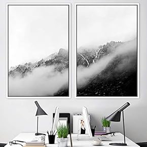 signwin 2 Piece Framed Canvas Wall Art Foggy...