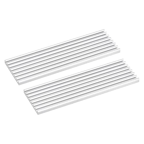 sourcing map 2 sztuki M.2 2280 Nvme SSD radiator z podkładką termiczną ze stopu aluminium, wysoka temperatura, zlewozmywak, zlewozmywak chłodzący, zlewozmywak do laptopa, 70 x 22 x 3 mm, biały