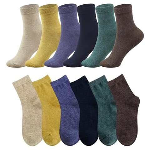 MAGIARTE Womens Mini Crew Socks Pure Cotton Casual Athletic Quarter Calf Socks for women 6 Pairs (Multi Color#07) Cover