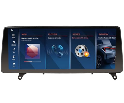 12,3 Qualcomm 8 Core 8+128GB Radio Coche Bluetooth 5.1 Android Estéreo para BMW X5 E70/ X6 E71 CCC Sistema Carplay DSP Bluetooth 5.1 A2DP WiFi Canbus Idrive Pantalla táctil