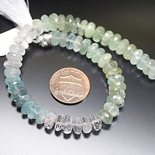 Multi Aquamarine perles en morganite rose pour bijoux d'été uniques - 3