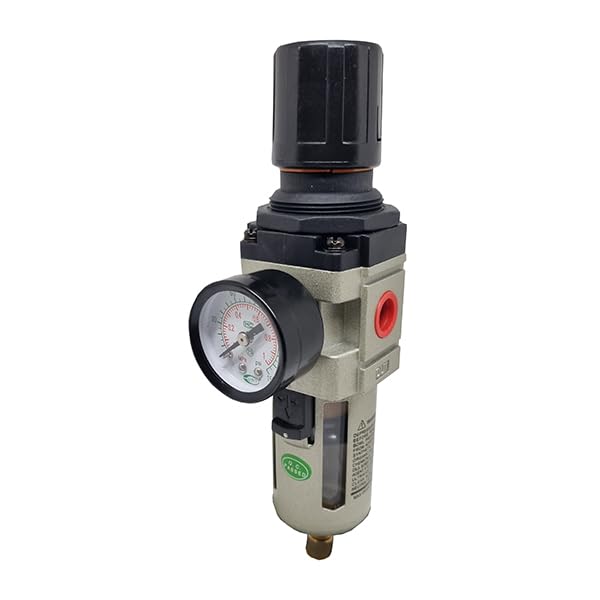 Filtro Regulador De Aire Comprimido Rf-300 3/8 Gas, 10 Bar, Con Manómetro Y Purga Semiautomática