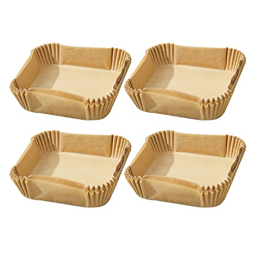 Forro De Papel Descartável Da Fritadeira Air Fryer Parchment Papel Forros: 100 Pcs Square Air Fryer