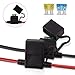 iGreely Dual Positive/Negative ATC Style Fuse Holder 10AWG Wire with Ring Terminals and 45A Connectors for Automotive 2ft/60cm