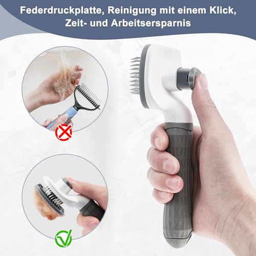 Hundebürste Hundebürste Langhaar Hundestriegel Katzenbürste Langhaar Hundekamm Unterwolle für Katzen Hunde Pudel Labrador