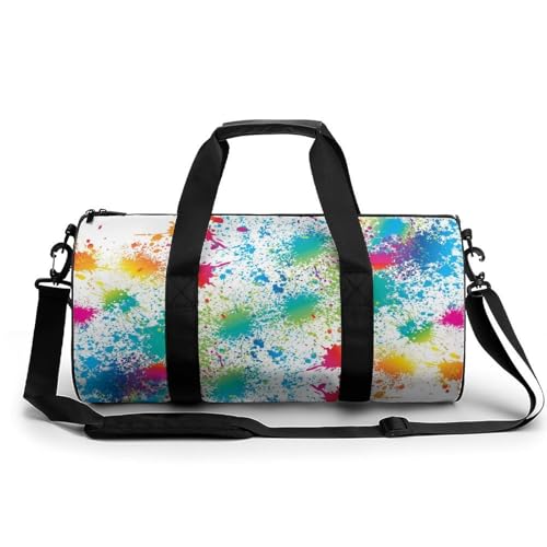 Sac de voyage peinture colorée compact 45cm pour éviter l'encombrement en week-end