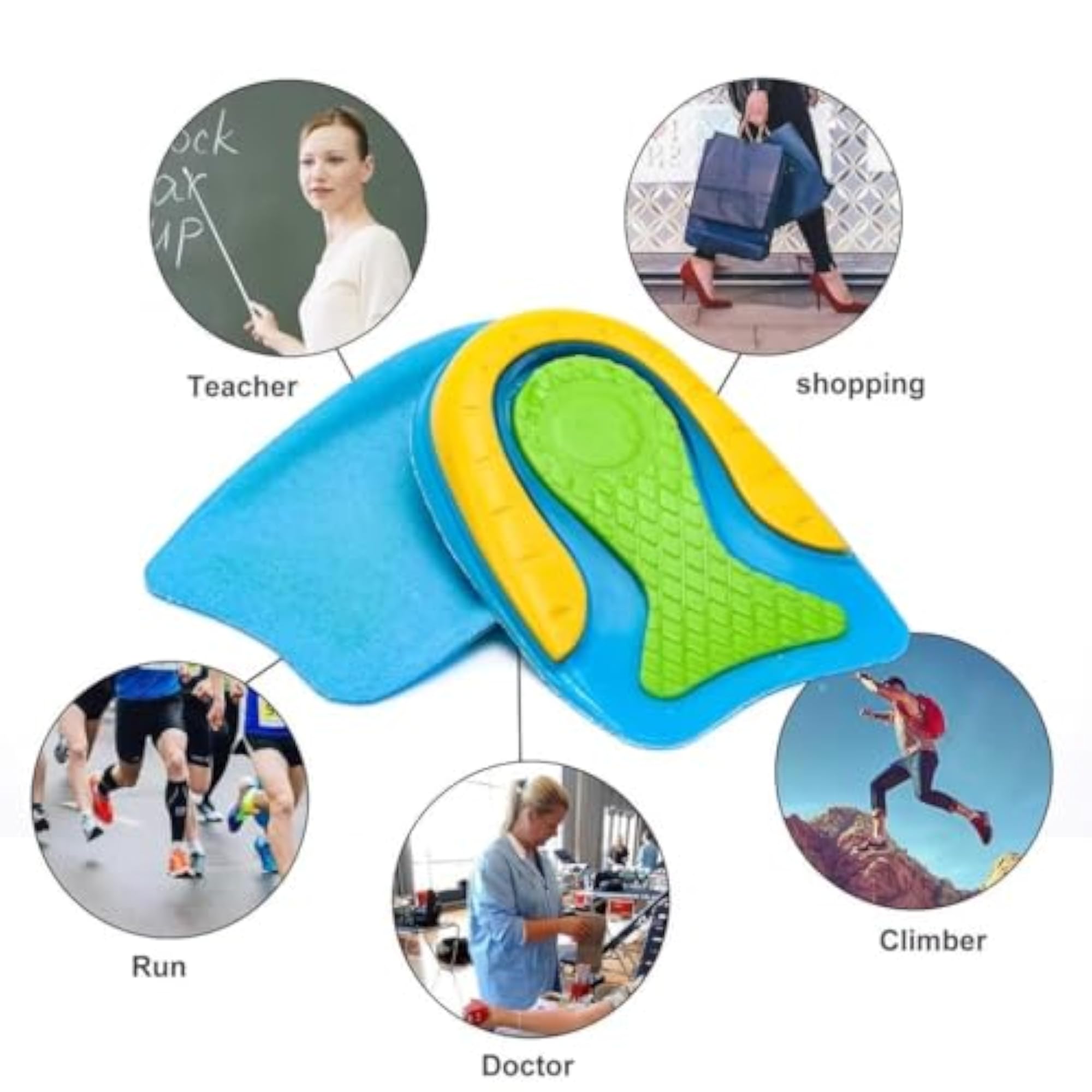 Gel Heel Cups Silicone Heel Pad