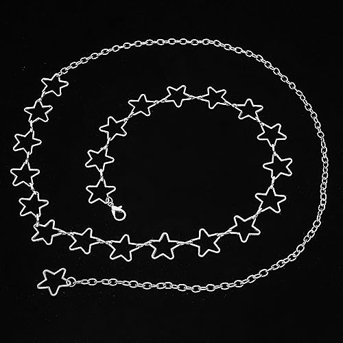 Long Tassel Waist Chain Belt for Women, Adjustable Metal Body Belly Belt Chain for Dress4