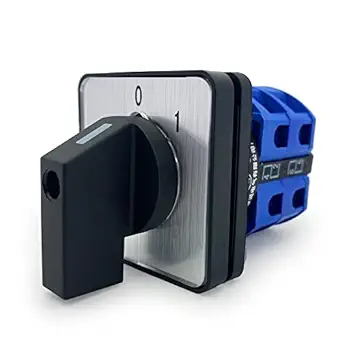 LEPEVNEY Changeover Switch Universal Rotary Cam Selector Latching Switches 2 Positions 8 Terminals, LW26-25 C04/2 660V 25A Black Blue