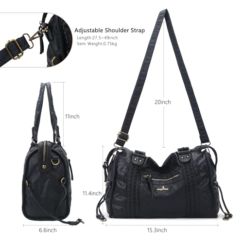 Bolso Hobo para Mujer de Cuero Vegano Grande miniatura 4