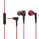 エレコム ステレオ イヤホン カナル φ10mm ドライバー マイク付き 重低音 GrandBass レッド EHP-GB100MRD