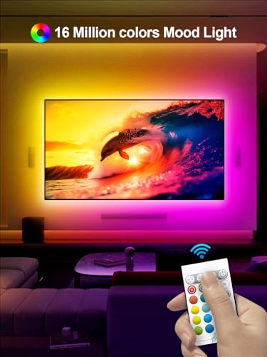 Tira de luces LED para TV Tyute 16.4ft con control remoto miniatura 4