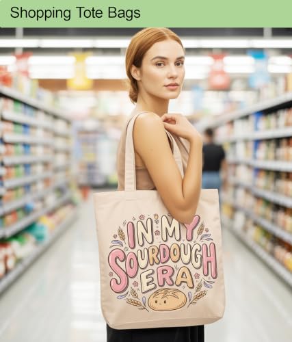 Image of Aesthetic Tote Bag for Women Girls, Stylish Tote Bag for Friends Besties Coworker