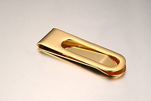 Ekloen Stainless Steel Slim Money Clip Credit Card Holder Slim Wallet For Men And Women(Golden Pattern) #TOP2