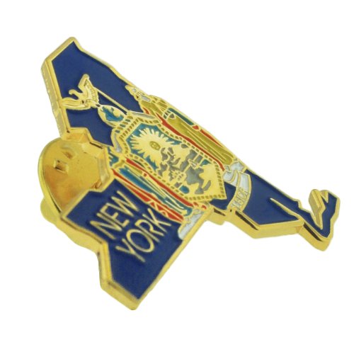 Pinmart Set Of 50 State Shape Flag Lapel Pins – Complete United States Of America Pin Set – Gold Plated Enamel Us State Shirt Pins – Great Commemorative/Promotional Gift #TOP3