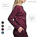 Hello Mello Cuddleblend Lounge Rib Knit Lightweight Super Soft Sweater Pajama Long Sleeve Top - Wine Time, Small