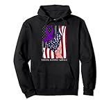 Peripheral Neuropathy Shirt Awareness American Flag Purple Pullover Hoodie