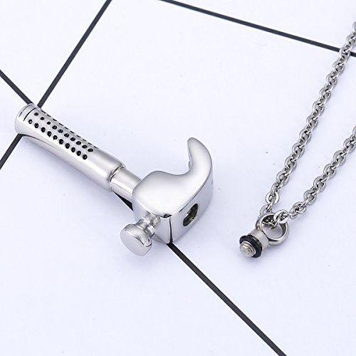 Valyria Cremation Jewelry Hammer Pendant Necklace with 22" Chain + Velvet Gift Box + Funnel Kit - Thumbnail 7