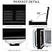 COSTWAY Retro Countertop Microwave Oven, 0.7Cu.ft, 700-Watt, High Energy Efficiency, 5 Micro Power, Delayed Start Function, with Glass Turntable & Viewing Window, LED Display, Child Lock (Black)