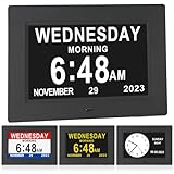 ➤【 Large Font and High Contrast Display】7-inch high-resolution clock for dementia elderly patients clearly displays the time, date, and month, making it convenient for seniors to read. Soft lighting, without blue light, ensures no harm to the eyes. ➤...