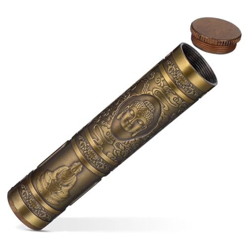 WEKAMOS Estuche Metálico para Cigarrillos Tubo Sellado Resistente Compresión Diseño Portátil para Viaje Material Aleación de Zinc Duradero
