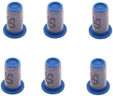 6 of Teejet Poly Check Valve Tip Strainer w/SS 50 Mesh Screen Opens @ 10 PSI Farmer Bob's Parts 4193A-PP-10-50SS Blue