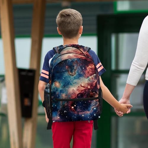 Sac à dos Galaxy Planet imprimé espace multicolore, ensemble de cartables rigides 40cm - 6
