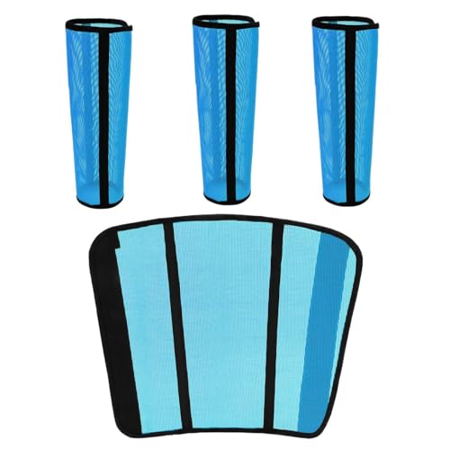 Botas antimoscas para caballos pack de 4 protectores de malla ajustables para pastoreo 2
