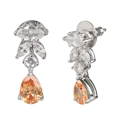 Image of Swasti Jewels Gold Plated CZ Necklace and Earrings Set for Women