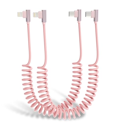 90 Degree Coiled Lightning Cable,...