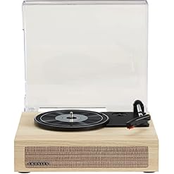 Crosley CR6042A-NA Scout 3-Speed Bluetooth Turntable with Built-in Speakers, Natural - Les Beatles, Paul McCartney, John Lennon, RIngo Starr, George Harrison