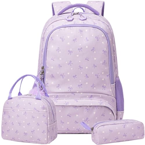 Jumpopack Mochilas Colegio Niña Mochilas Escolares Niñas Primaria 3 en 1 Mochila Pana Infantil Sets de útiles Escolares
