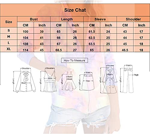 Donne Tie Dye Hoodies Gradiente Stampato Manica