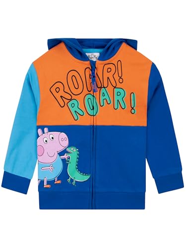 Peppa Pig Hoodie | Cotton Boys Hooded Sweatshirt | George Pig Kids Hoodie | Boys' Fashion Hoodies & Sweatshirts | Blue 3T