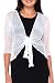 SHU-SHI Womens Sheer Shrug Tie Top Cardigan Lightweight Knit One Size 2-12