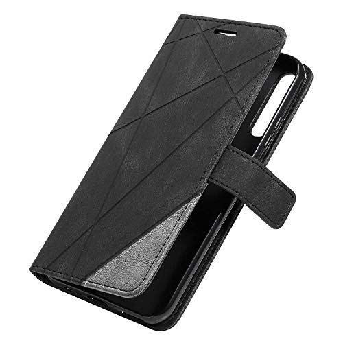 SONWO Case for Huawei Y7P Case, Premium Leather Flip Wallet Case Magnetic Closure Card Slots Kickstand Phone Case for Huawei Y7P, Black - Image 4