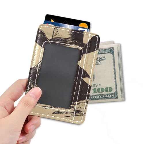 Western Cowboy leather small womens wallet slim with money clip RFID Blocking credit card holder for Men and Women4