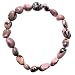 Charged 6" Rhodonite Crystal Bracelet Tumble Polished Stretchy (Empowering Grace & Raising Kundalini) Healing Energy Reiki by ZENERGY GEMS