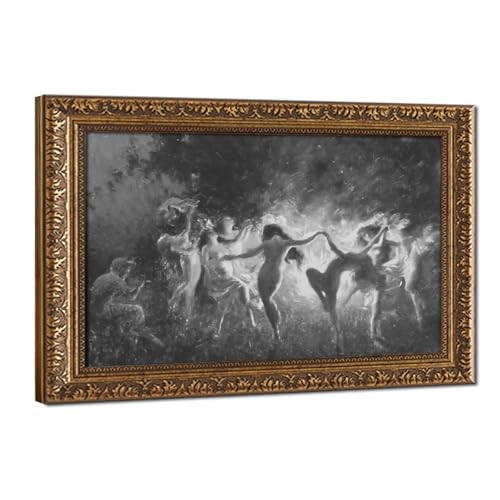 Nymphes dansant Joseph Tomanek Danse du feu affiche toile décoration murale cadre